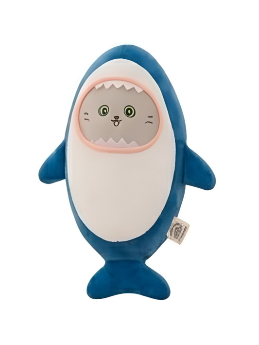 Shark Cat Plush Toy – Cute Soft Stuffed Animal Pillow ST14138.