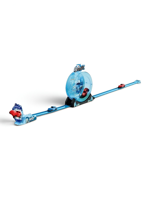 Shark Track Battle Loop Toy Car Racing Set with Launcher – 360° Stunt Loop Race Track, High-Speed Blue Racing Track TV6354.