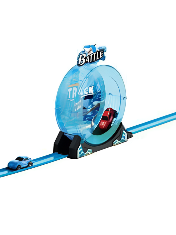Shark Track Battle Loop Toy Car Racing Set with Launcher – 360° Stunt Loop Race Track, High-Speed Blue Racing Track TV6354.
