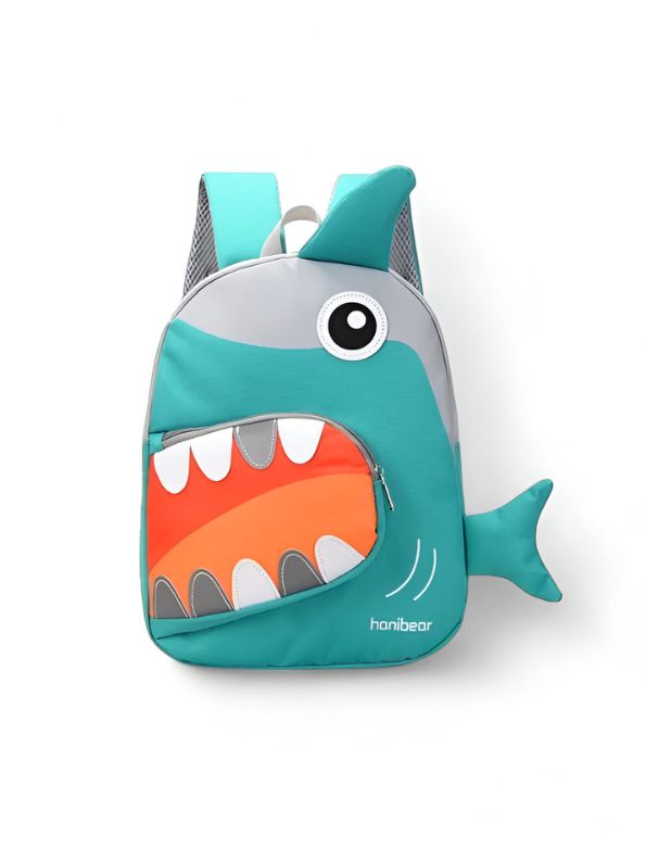 SharkySnap – Shark Shaped Fancy Backpack for Kids | Spacious & Durable School Bag | Comfortable Straps for Outdoor Fun & Gifting NOVGBT2488.