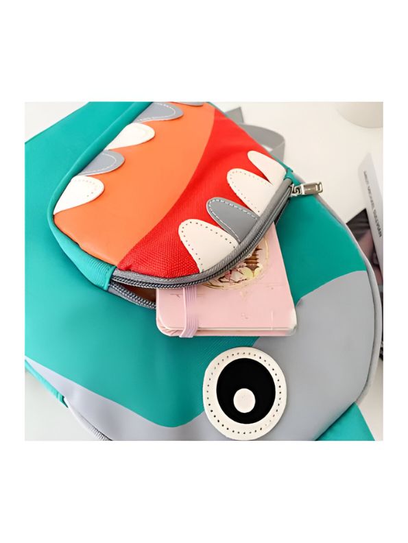 SharkySnap – Shark Shaped Fancy Backpack for Kids | Spacious & Durable School Bag | Comfortable Straps for Outdoor Fun & Gifting NOVGBT2488.