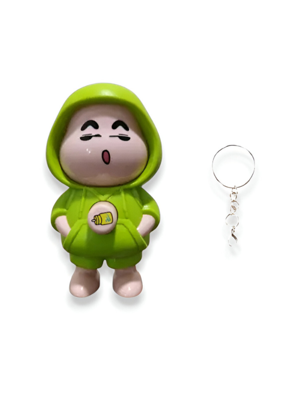 Shinchan Keychain - Face-Changing Figure with Hooded Design for Bags, Backpacks & Keys NOVHBC-188132.