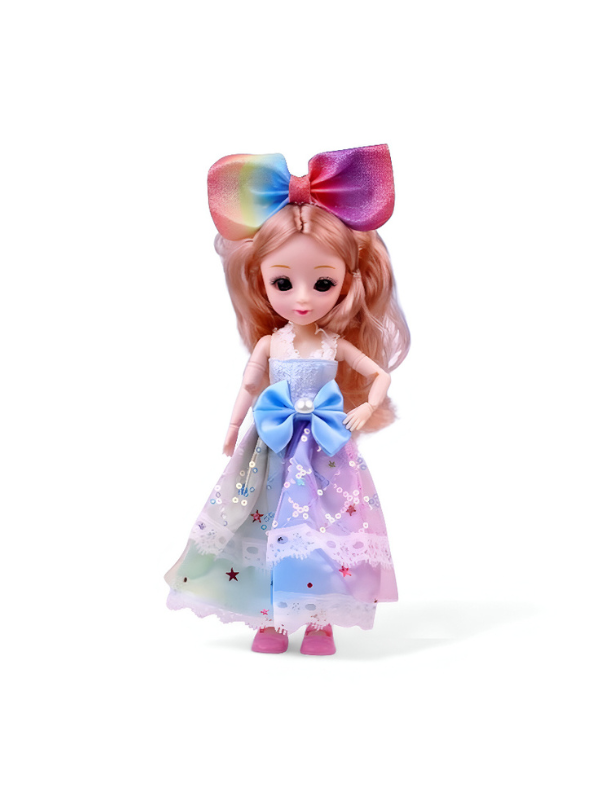 Shining Girl Pretty Doll & Bicycle Playset | Barbie Inspired Doll Set Toy with Little Sister | Perfect Gift for Girls LMI13115.