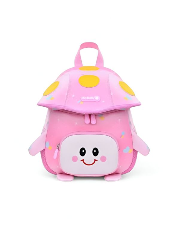 ShroomieBag – Mushroom Smiley Bag for Kids | Cute Kindergarten School Backpack | Large Storage & Fun Design NOVGBT5972.