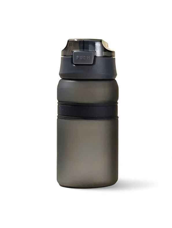 Black - SipMate - Leak-Proof Water Bottle with Straw and Flip-Top Lid - Convenient 550ml Hydration Bottle NOV594.