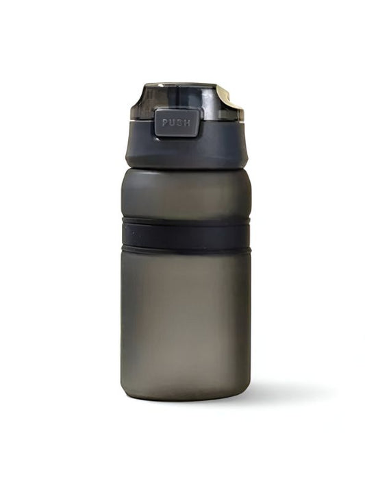 Black - SipMate – Leak-Proof Water Bottle with Straw and Flip-Top Lid – Convenient 550ml Hydration Bottle NOV594.