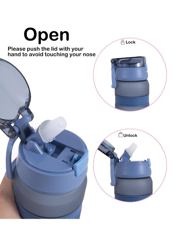 SipMate – Leak-Proof Water Bottle with Straw and Flip-Top Lid – Convenient 550ml Hydration Bottle NOV594.