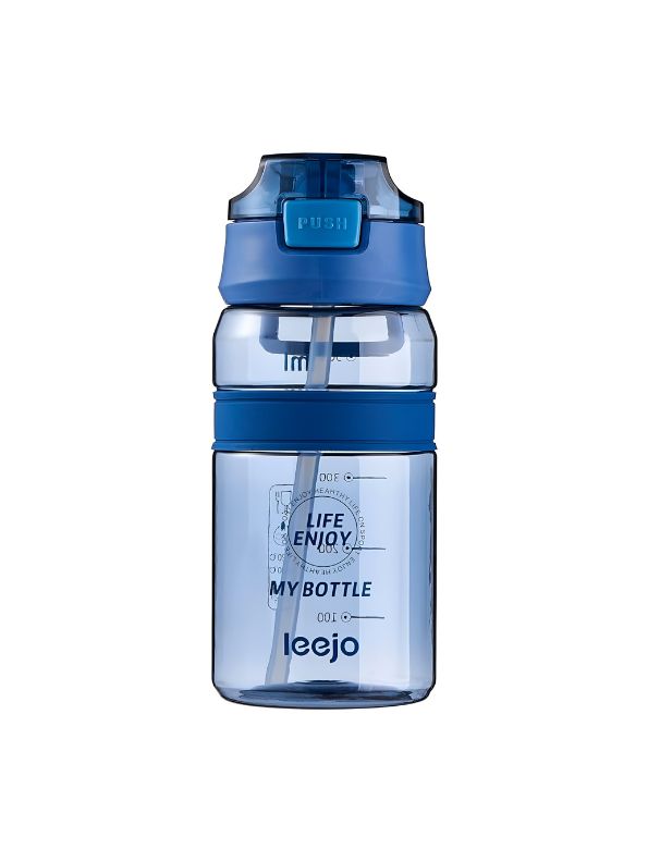 SipMate – Leak-Proof Water Bottle with Straw and Flip-Top Lid – Convenient 550ml Hydration Bottle NOV594.
