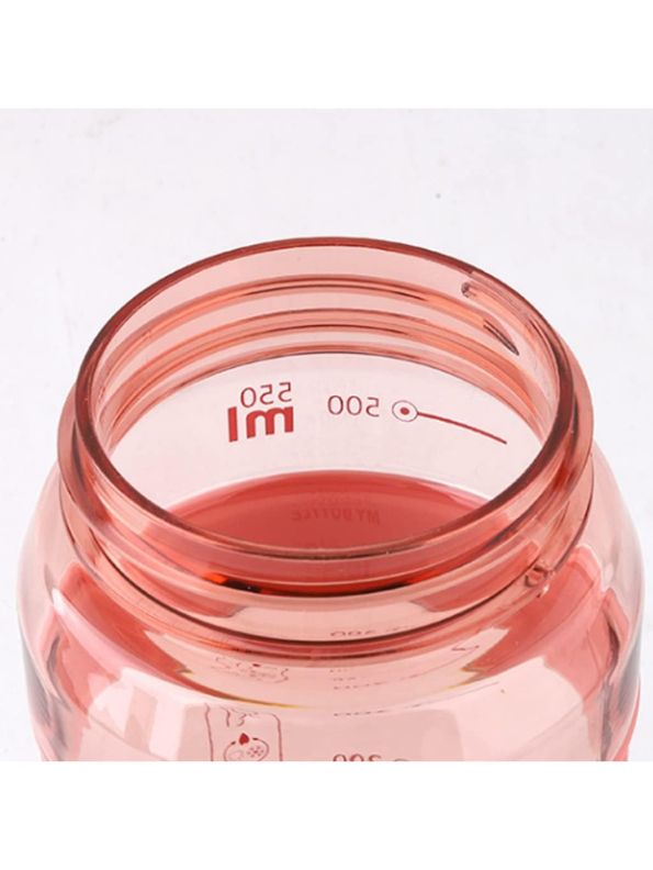 Pink - SipMate – Leak-Proof Water Bottle with Straw and Flip-Top Lid – Convenient 550ml Hydration Bottle NOV594.