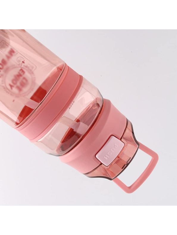 Pink - SipMate – Leak-Proof Water Bottle with Straw and Flip-Top Lid – Convenient 550ml Hydration Bottle NOV594.