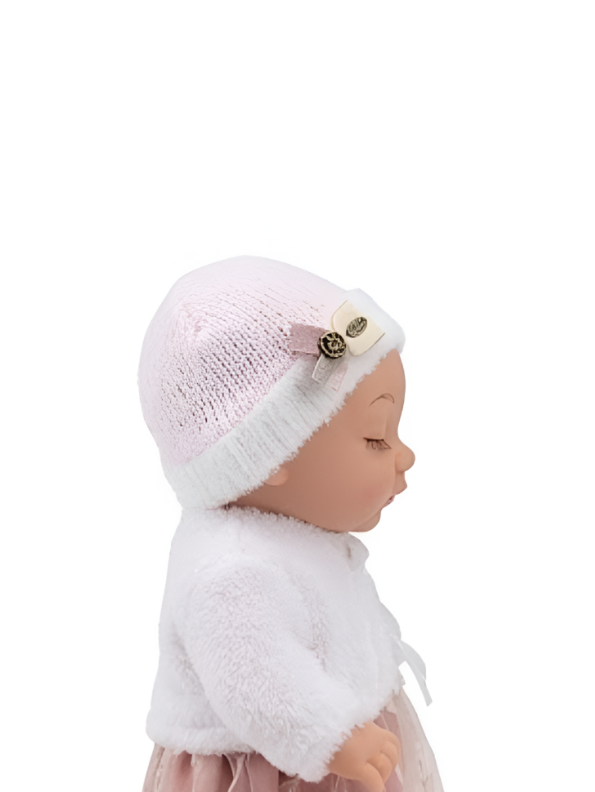 Sleeping Baby Doll with Pink Tutu Dress & Fur Jacket LMI16698.
