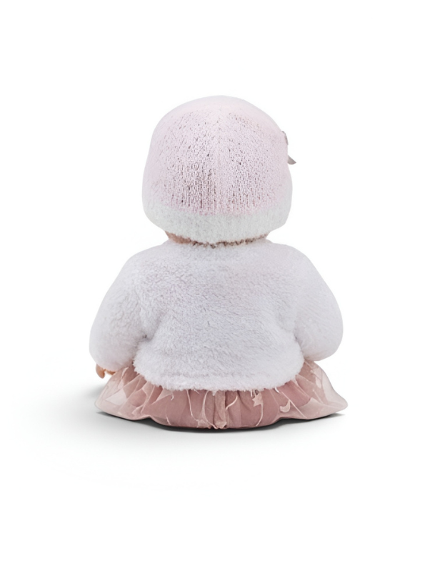 Sleeping Baby Doll with Pink Tutu Dress & Fur Jacket LMI16698.