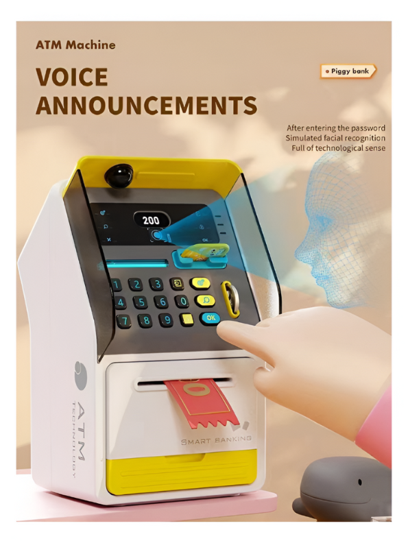 Smart ATM Piggy Bank for Kids – Face Recognition Money Saving Box Educational Toy for Kids NX15689.