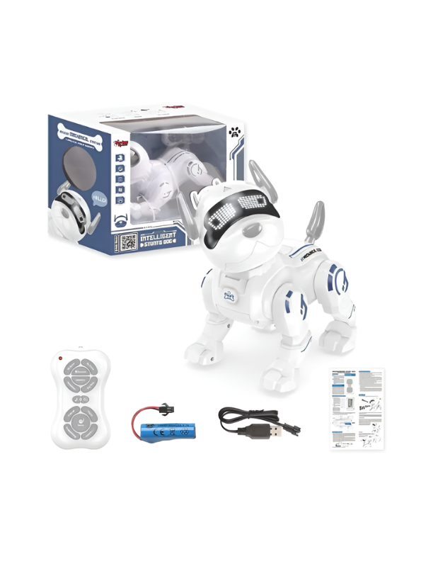 Smart RC Robot Puppy Toy – Voice Control, Touch Sensor, LED Eyes & Music MD3149.