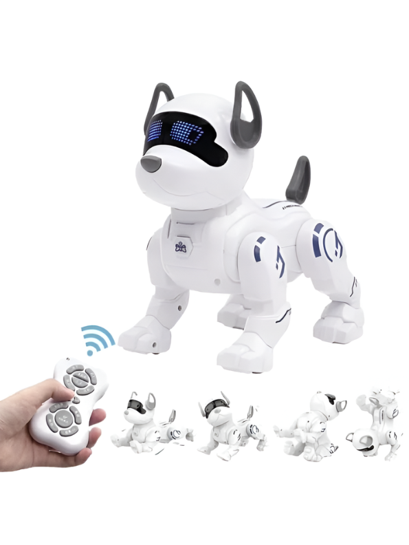 Smart RC Robot Puppy Toy – Voice Control, Touch Sensor, LED Eyes & Music MD3149.