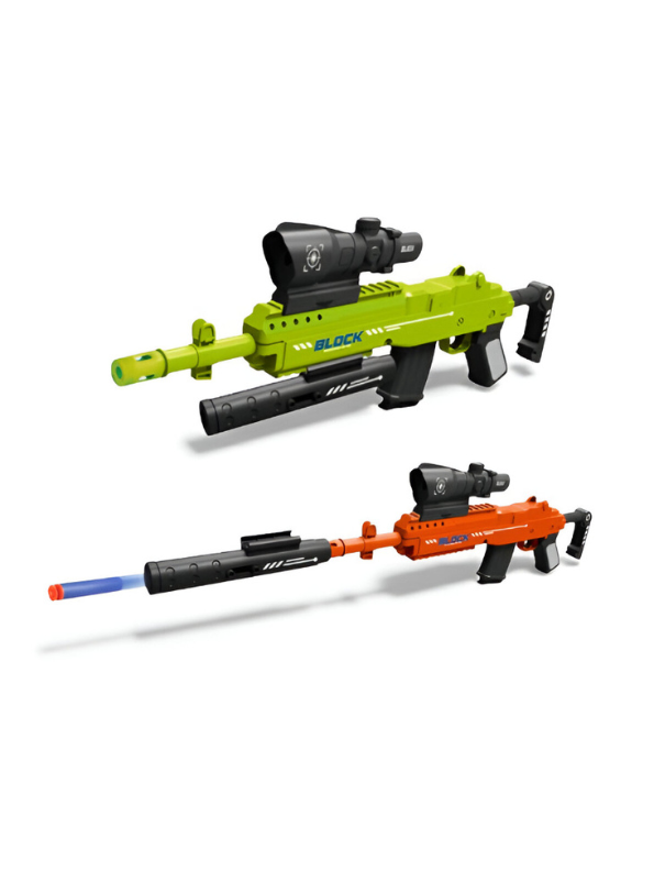 Soft Battle Blaster Gun Set – Soft Bullet Toy with Target, Scope, Darts, Balls, Binoculars & Mini Table Tennis Paddles LMI15207.