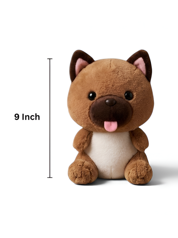 Soft Brown Puppy Plush Toy 9-Inch ST14166.