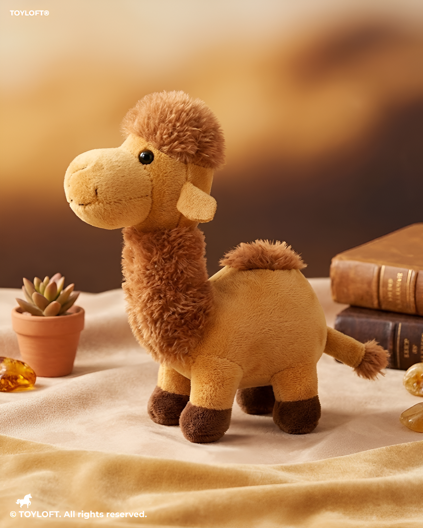 Soft Camel Stuffed Plush Toy – Realistic Desert Animal Toy Brown ST14018.