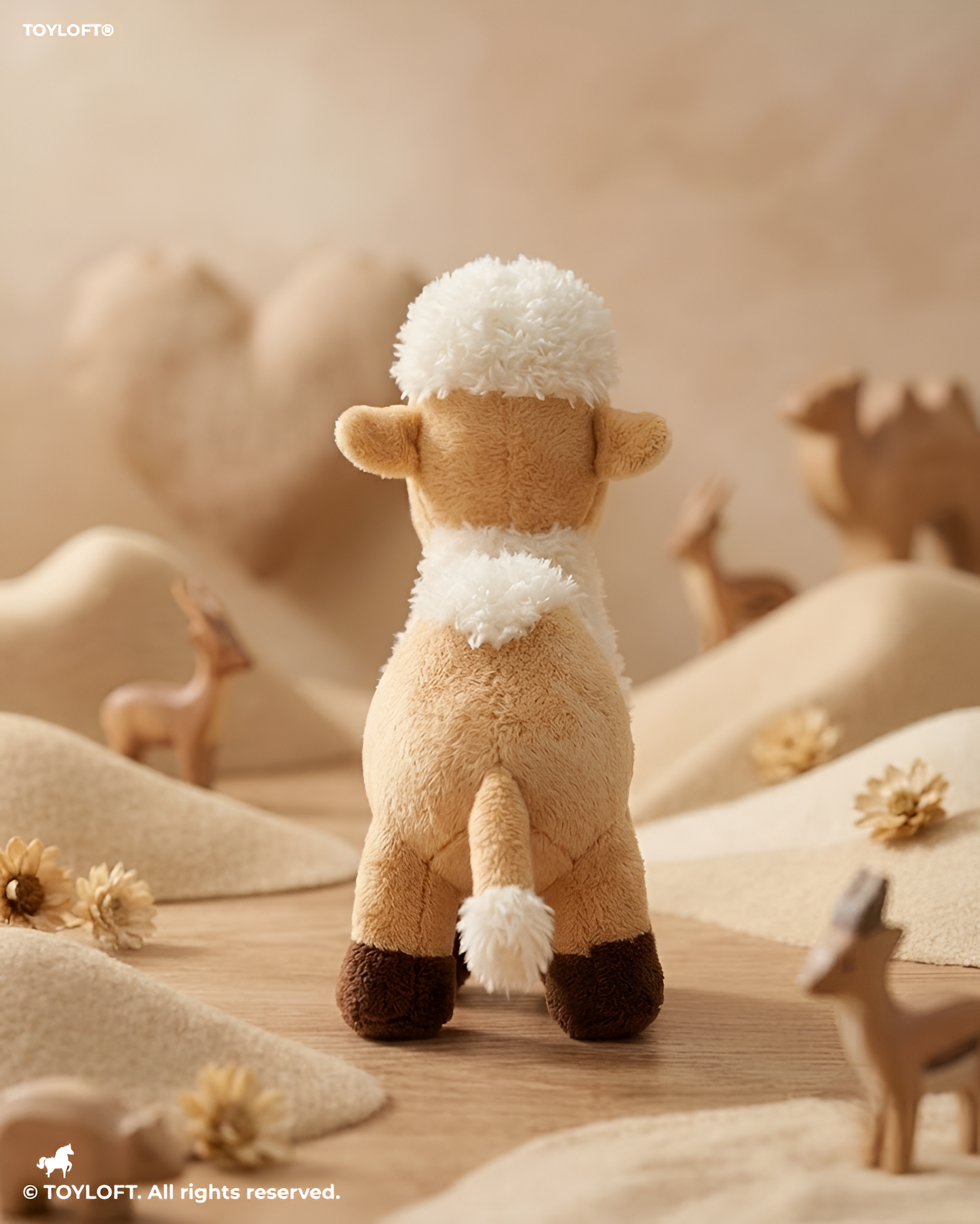 Soft Camel Stuffed Plush Toy – Realistic Desert Animal Toy White ST14018.