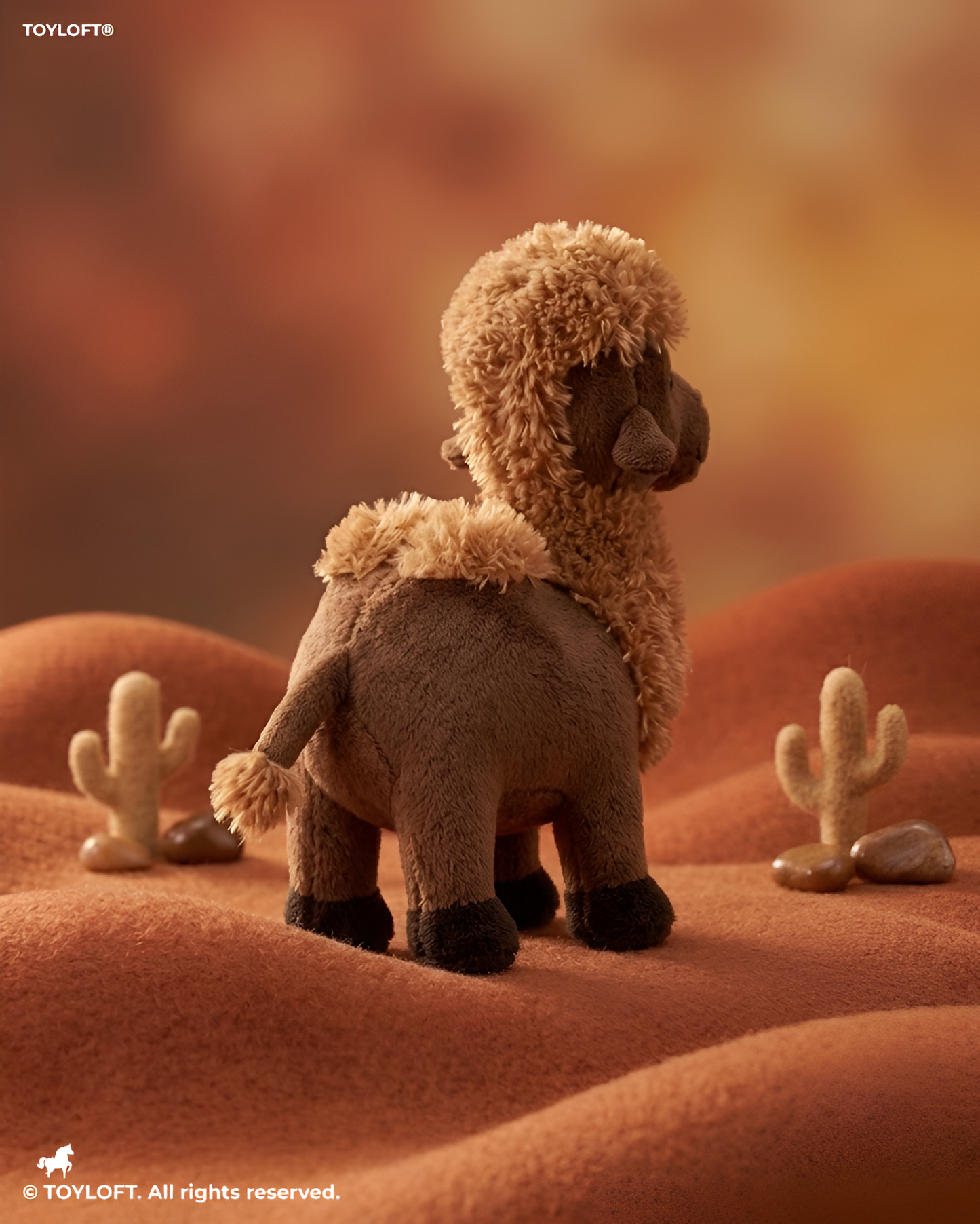 Soft Camel Stuffed Plush Toy – Realistic Desert Animal Toy Dark Brown ST14018.