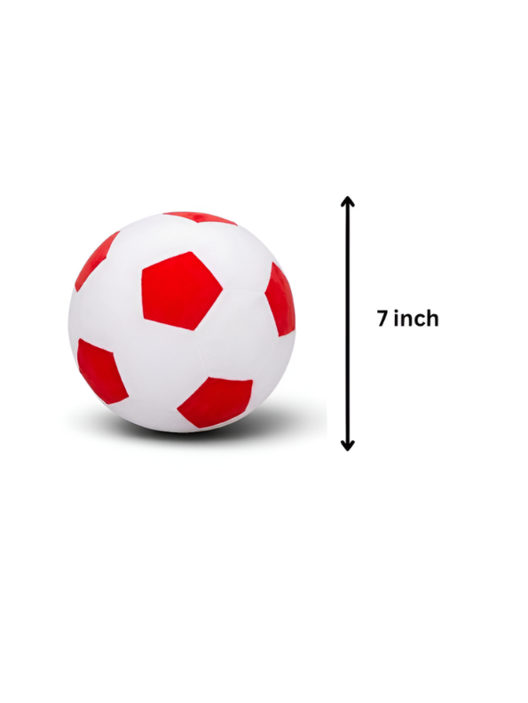 Soft Plush Red Soccer Ball – 7-Inch Stuffed Football Toy for Kids ST14657