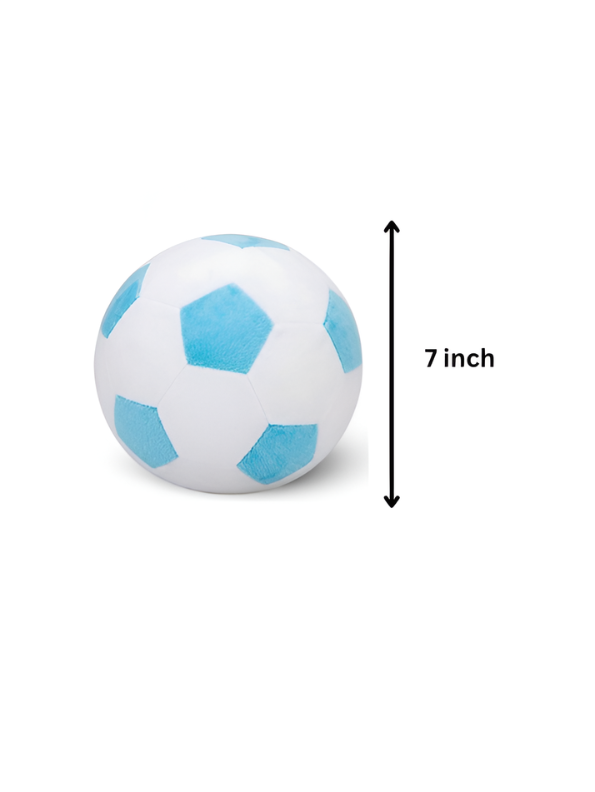 Soft Plush Soccer Blue / White Ball – 7-Inch Stuffed Football Toy for Kids ST14657