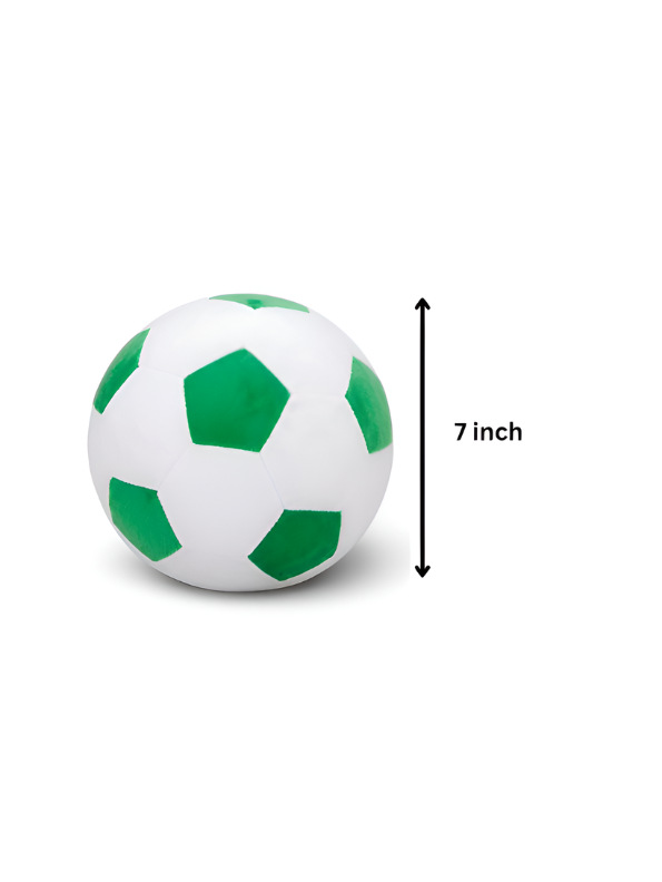 Soft Plush Soccer Green / White Ball – 7-Inch Stuffed Football Toy for Kids ST14657
