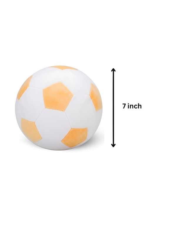 Soft Plush Soccer Orange / White Ball – 7-Inch Stuffed Football Toy for Kids ST14657