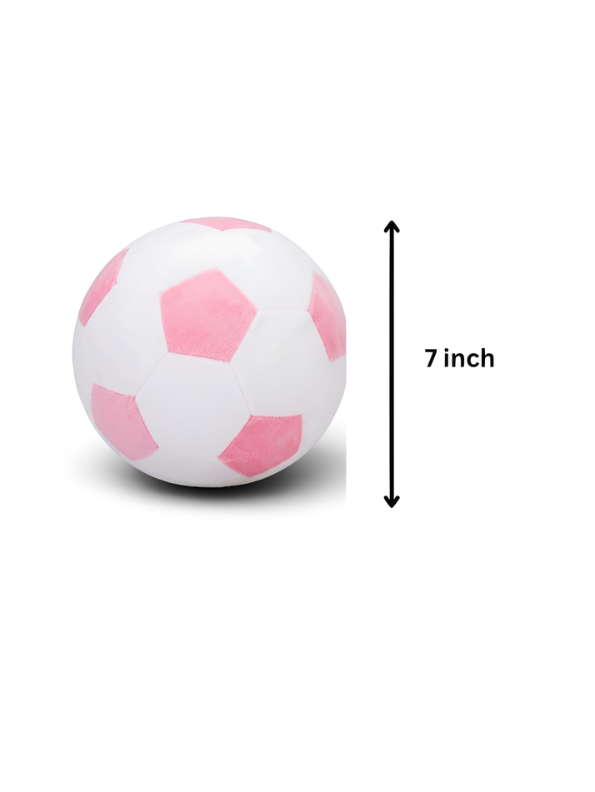 Soft Plush Soccer Pink / White Ball – 7-Inch Stuffed Football Toy for Kids ST14657.