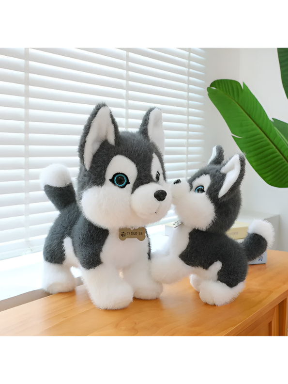 Soft Siberian Husky Stuffed Animal 26cm – Cute Standing Puppy Plush Toy ST15887.