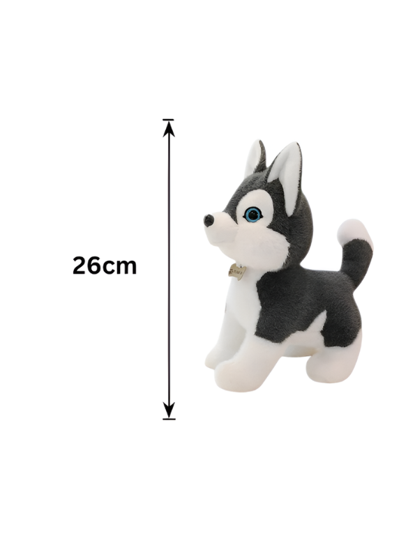 Soft Siberian Husky Stuffed Animal 26cm – Cute Standing Puppy Plush Toy ST15887.
