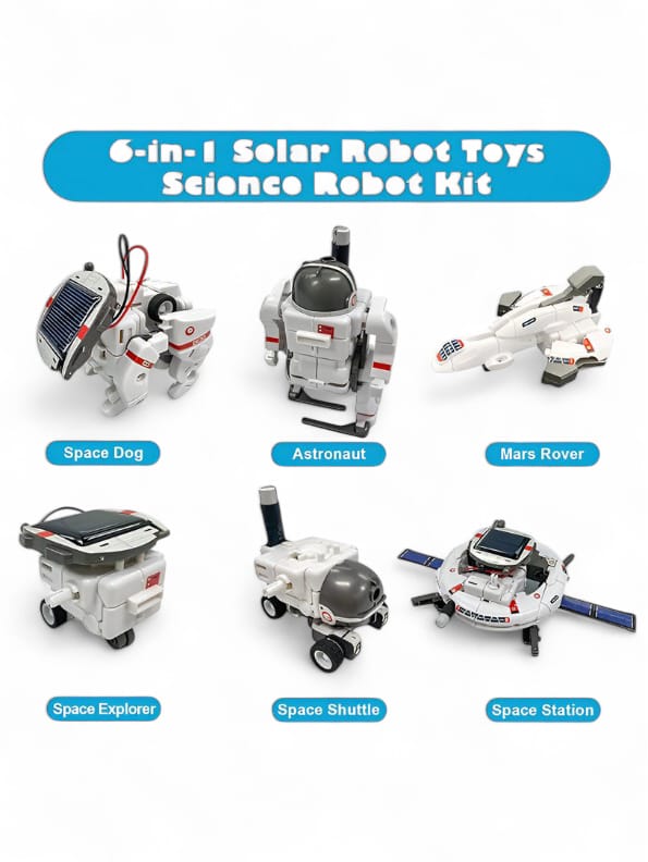 Solar Robot Kit Toy for Kids (MD-N-24) - DIY STEM Educational Building Set with Solar Power