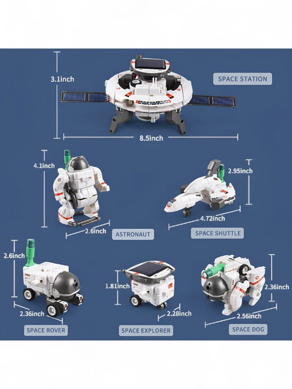 Solar Robot Kit Toy for Kids (MD-N-24) - DIY STEM Educational Building Set with Solar Power