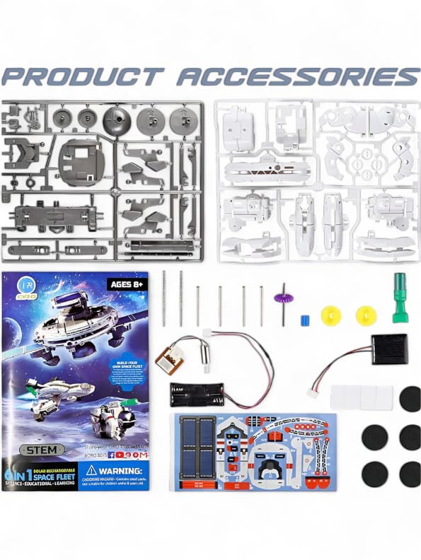 Solar Robot Kit Toy for Kids (MD-N-24) - DIY STEM Educational Building Set with Solar Power