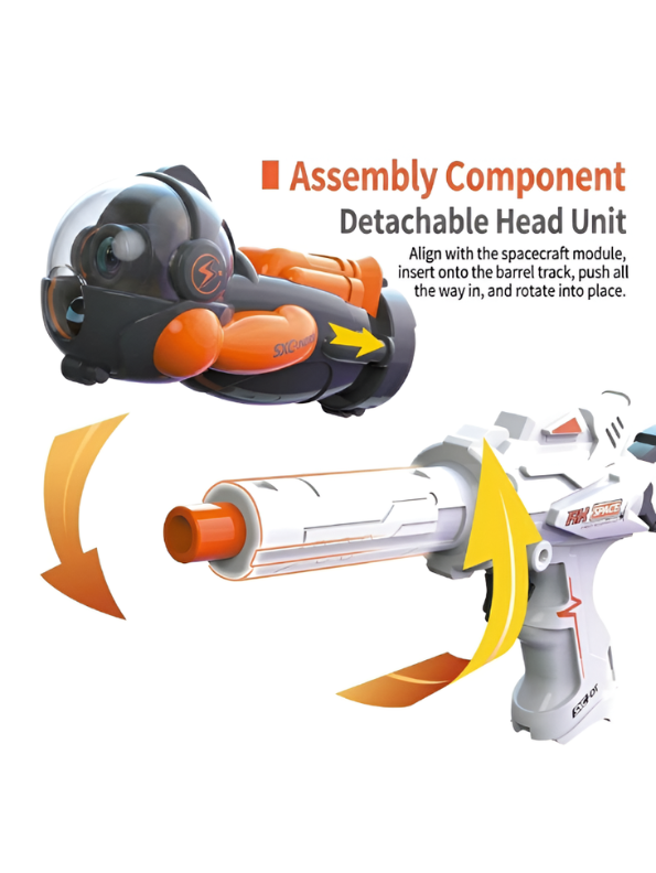Space Alliance Adventurer DIY Foam Blaster – 3-in-1 Detachable Space Toy Gun with EVA Soft Bullets LMI14413.