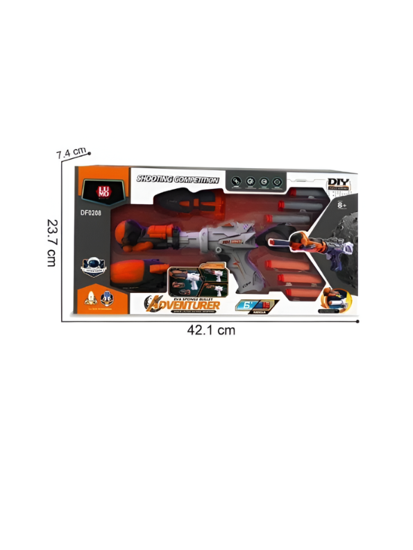 Space Alliance Adventurer DIY Foam Blaster – 3-in-1 Detachable Space Toy Gun with EVA Soft Bullets LMI14413.