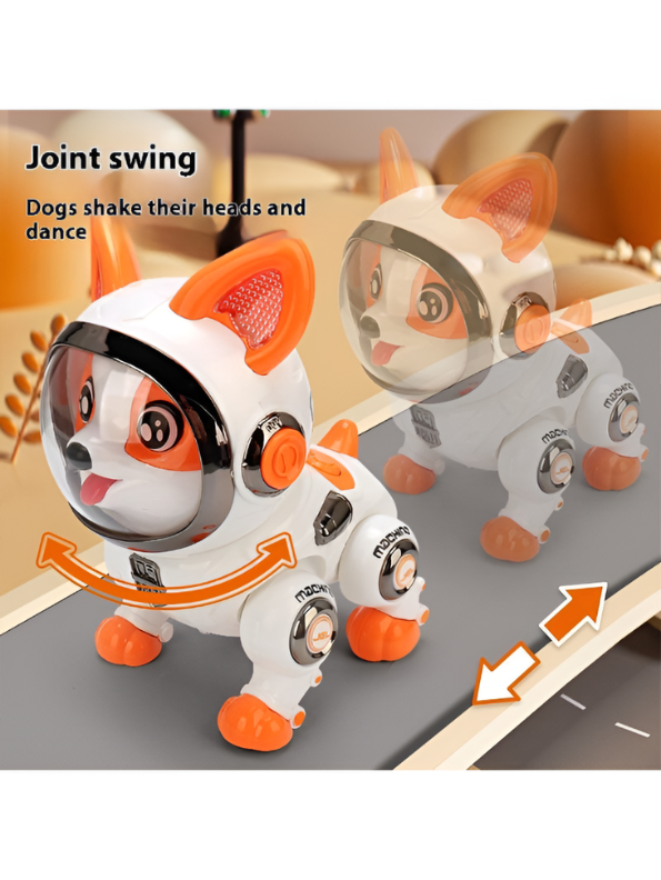 Space Corgi Intelligent Dancing Robot Dog Toy with Lights & Music LMI16932