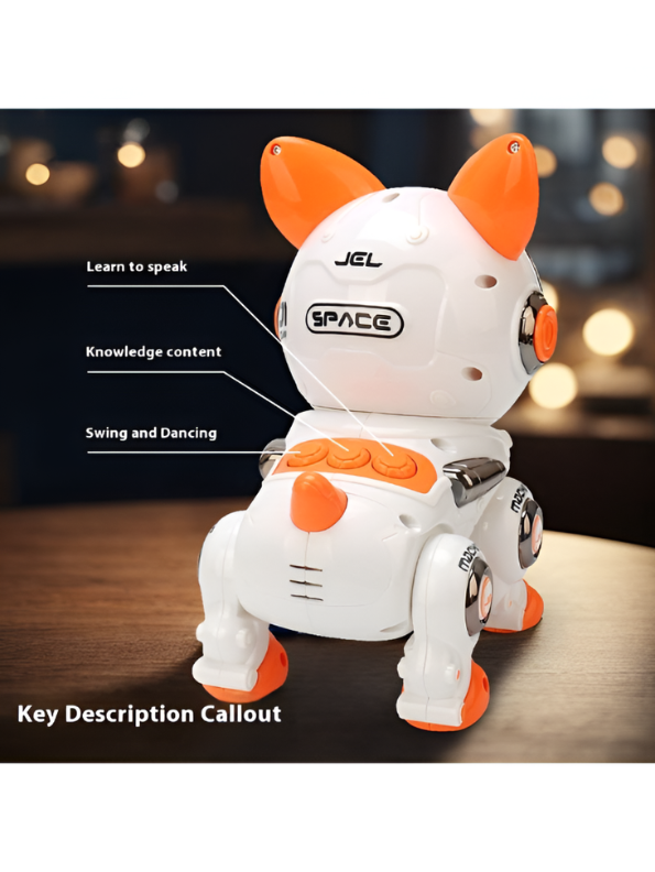 Space Corgi Intelligent Dancing Robot Dog Toy with Lights & Music LMI16932