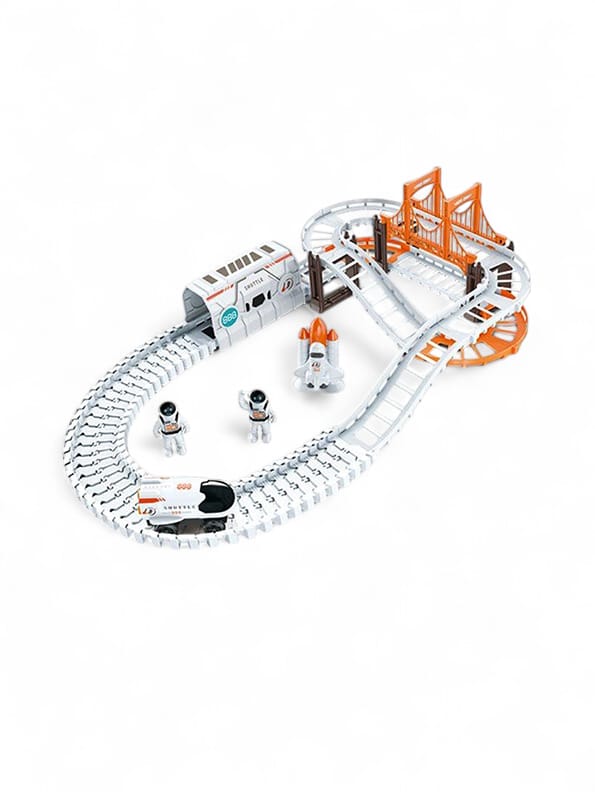 Space Race Track Set Toy For Kids - Galactic-Themed Interactive Playset ...