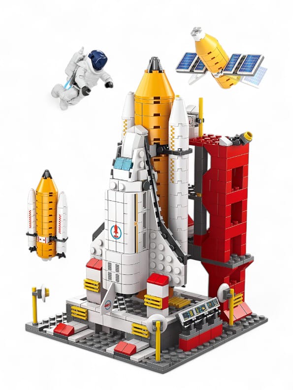 Space Shuttle Building Block Set Toy for Kids - Creative STEM Play (MD-N-24)