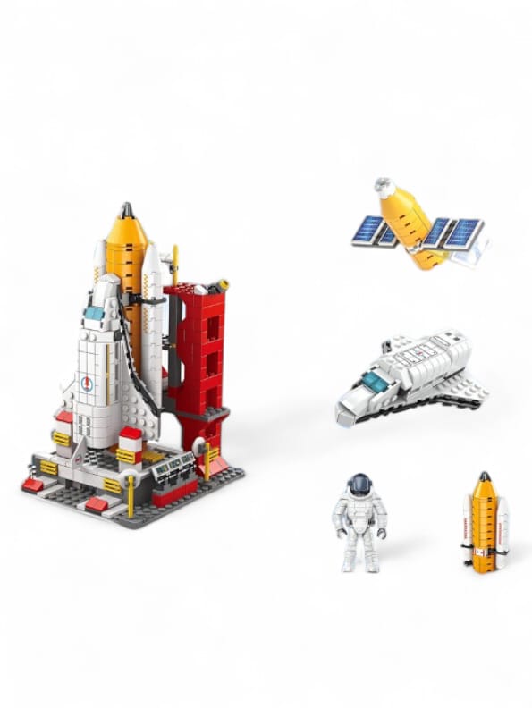 Space Shuttle Building Block Set Toy for Kids - Creative STEM Play (MD-N-24)