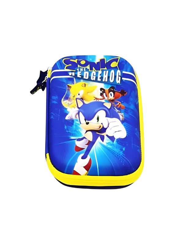 SpeedBoom – 3D Sonic Runner Pouch for Kids | Single Chain Pencil Case | Fun & Fast Cartoon Stationery Bag NOV7500.