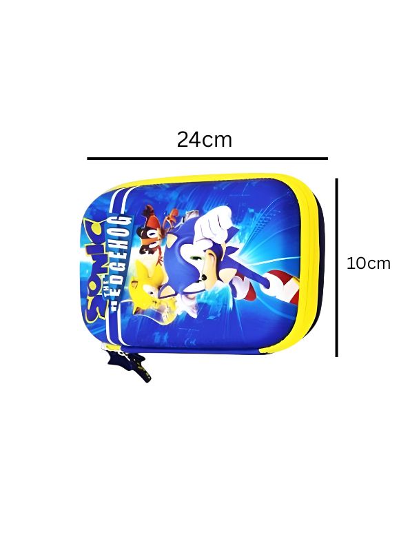 SpeedBoom – 3D Sonic Runner Pouch for Kids | Single Chain Pencil Case | Fun & Fast Cartoon Stationery Bag NOV7500.