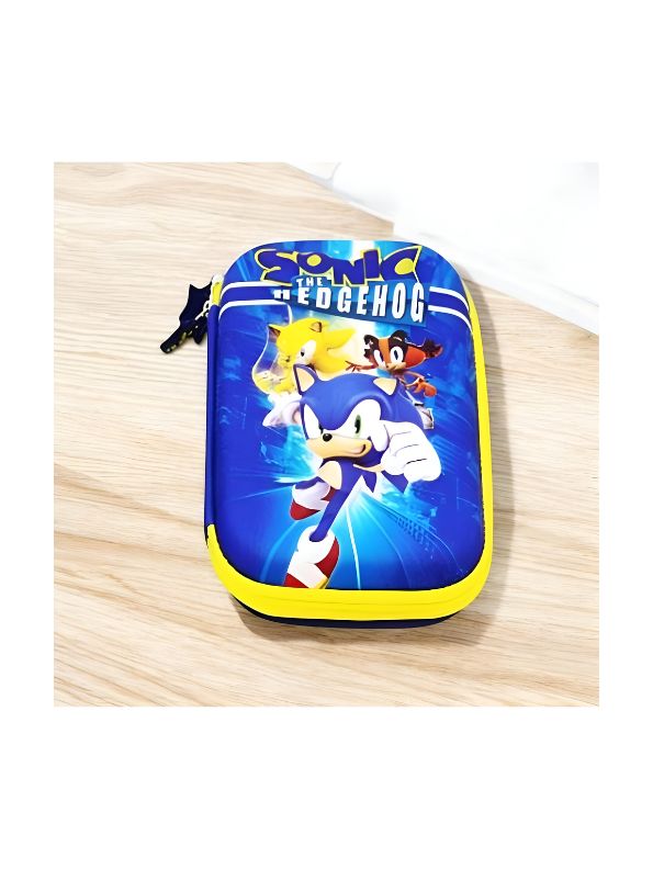 SpeedBoom – 3D Sonic Runner Pouch for Kids | Single Chain Pencil Case | Fun & Fast Cartoon Stationery Bag NOV7500.