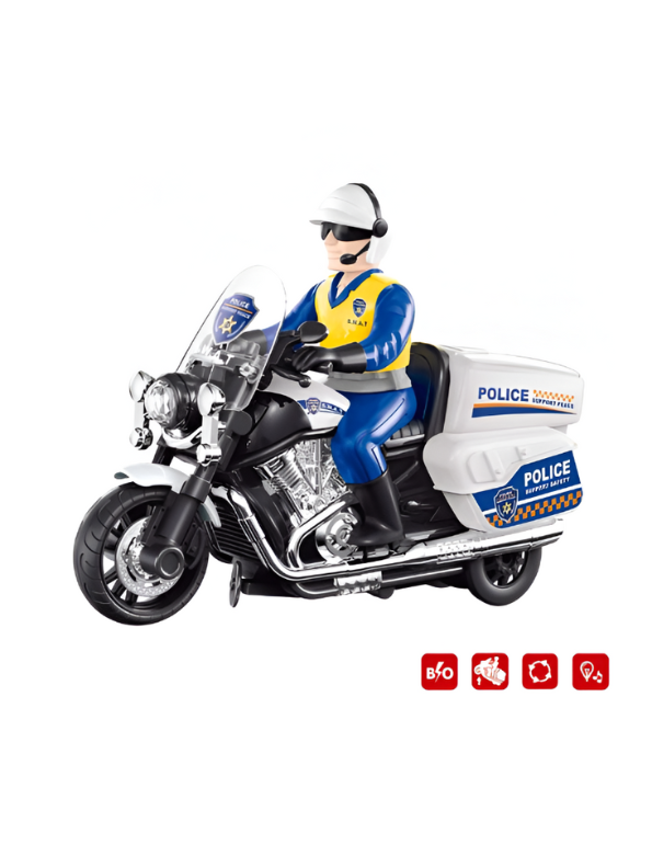 SpeedCop Pull-Back Police Car Toy – Mini Vehicle with Lights & Music, Durable & Fun for Kids LMI14065.