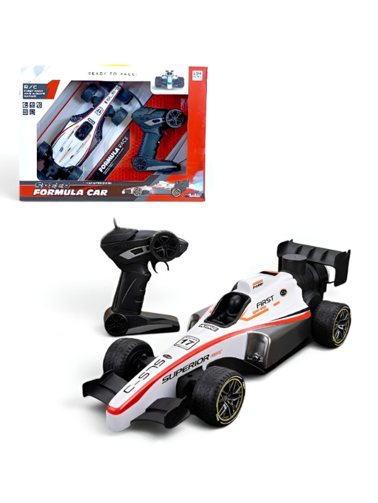 Speed Formula Car 1:14 Simulation R/C Race Car – Red High-Speed Remote Control Toy with Colorful Lights, Mist Spray, and Rechargeable Battery LMI12032