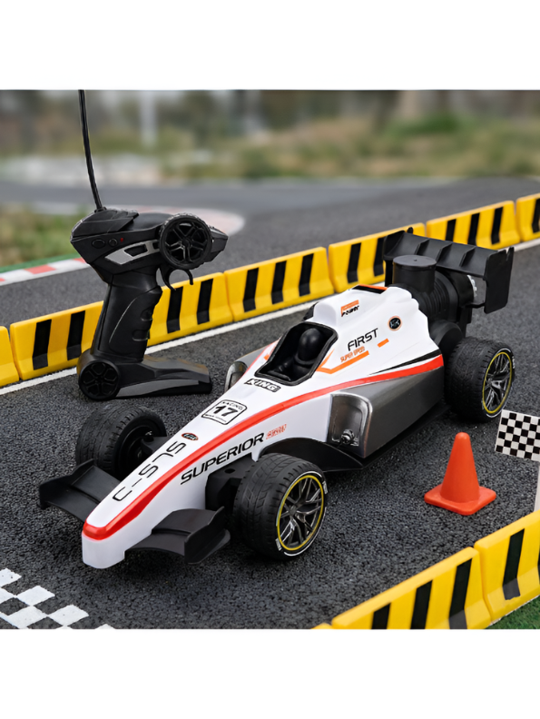 Speed Formula Car 1:14 Simulation R/C Race Car – Red High-Speed Remote Control Toy with Colorful Lights, Mist Spray, and Rechargeable Battery LMI12032