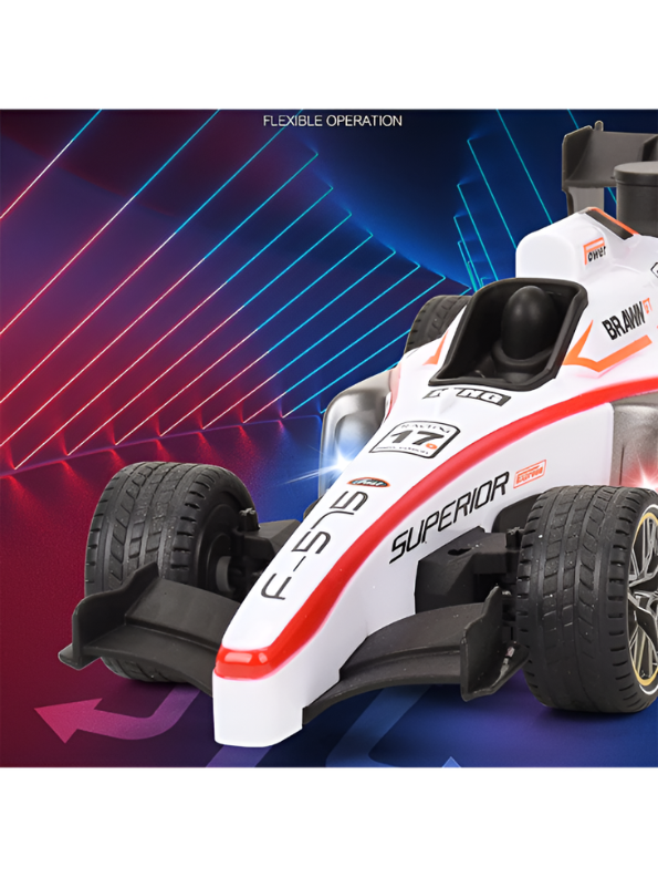 Speed Formula Car 1:14 Simulation R/C Race Car – Red High-Speed Remote Control Toy with Colorful Lights, Mist Spray, and Rechargeable Battery LMI12032