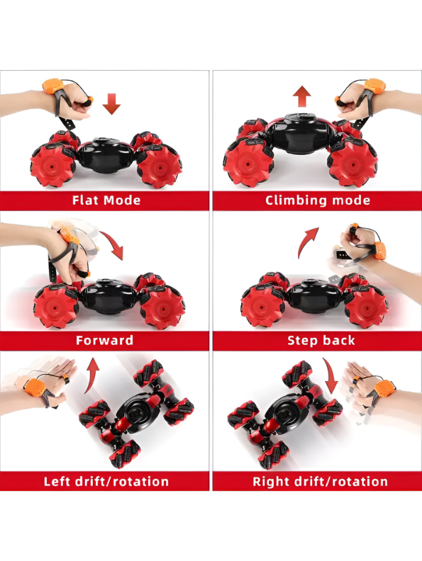 Speed Pioneer Gesture-Controlled 4WD RC Stunt Car– 360° Drift & All-Terrain Torsion Vehicle LMI8767