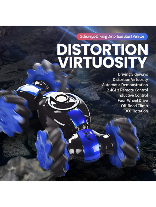 Speed Pioneer Gesture-Controlled 4WD RC Stunt Car Blue – 360° Drift & All-Terrain Torsion Vehicle LMI5767